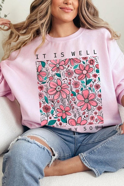 It Is Well With My Soul Graphic Fleece Sweatshirts