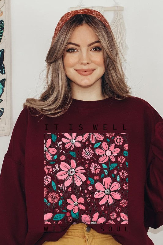 It Is Well With My Soul Graphic Fleece Sweatshirts