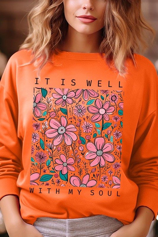 It Is Well With My Soul Graphic Fleece Sweatshirts