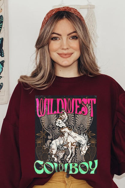 Wild West Cowboy Graphic Fleece Sweatshirts