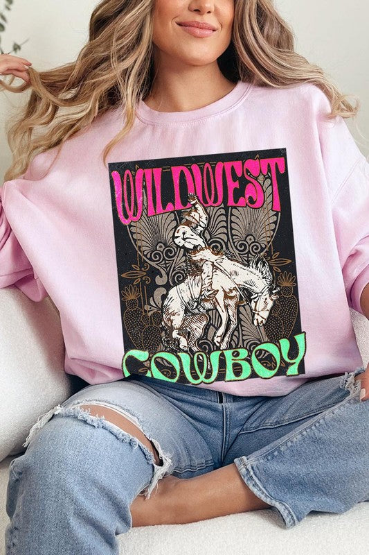 Wild West Cowboy Graphic Fleece Sweatshirts