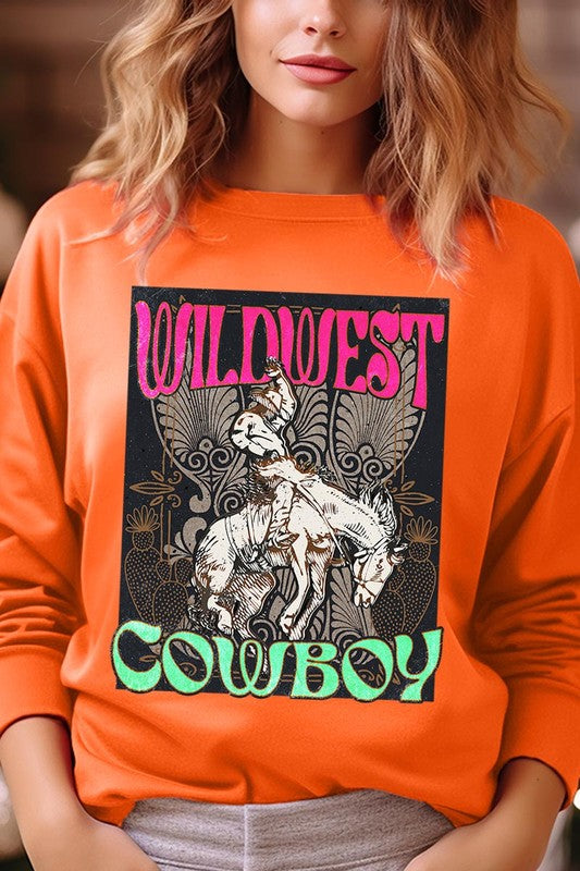 Wild West Cowboy Graphic Fleece Sweatshirts