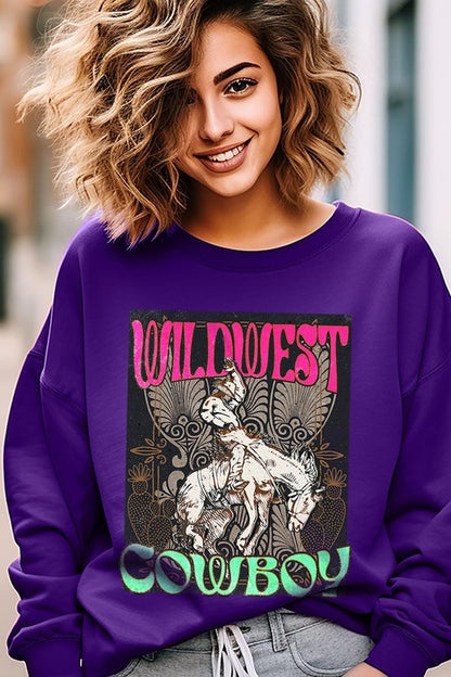 Wild West Cowboy Graphic Fleece Sweatshirts