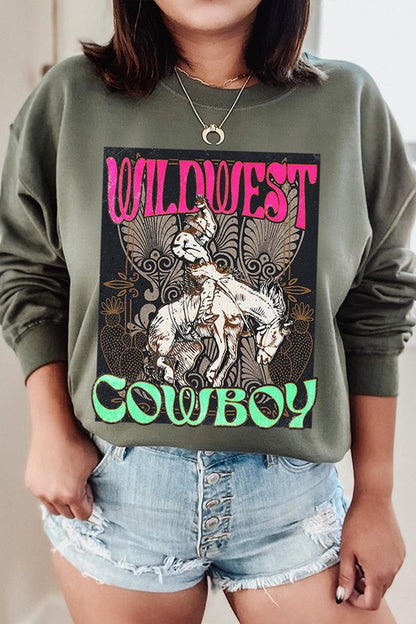 Wild West Cowboy Graphic Fleece Sweatshirts