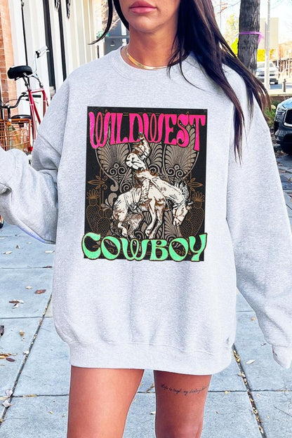 Wild West Cowboy Graphic Fleece Sweatshirts