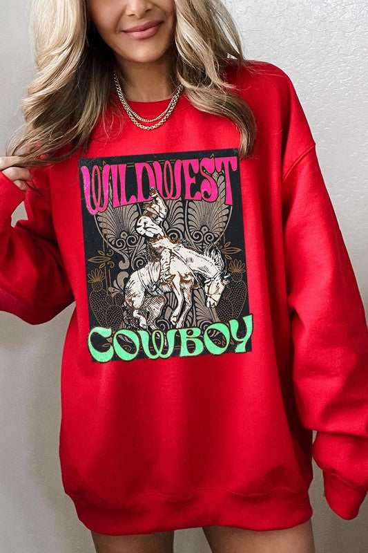 Wild West Cowboy Graphic Fleece Sweatshirts