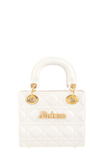 Square JADORE Accent Jelly Purse Flap Bag