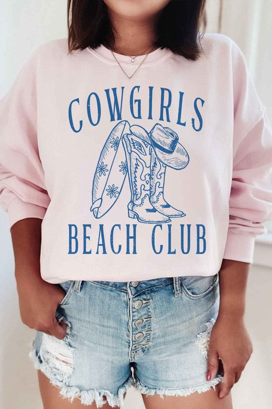 COWGIRLS BEACH CLUB GRAPHIC SWEATSHIRT