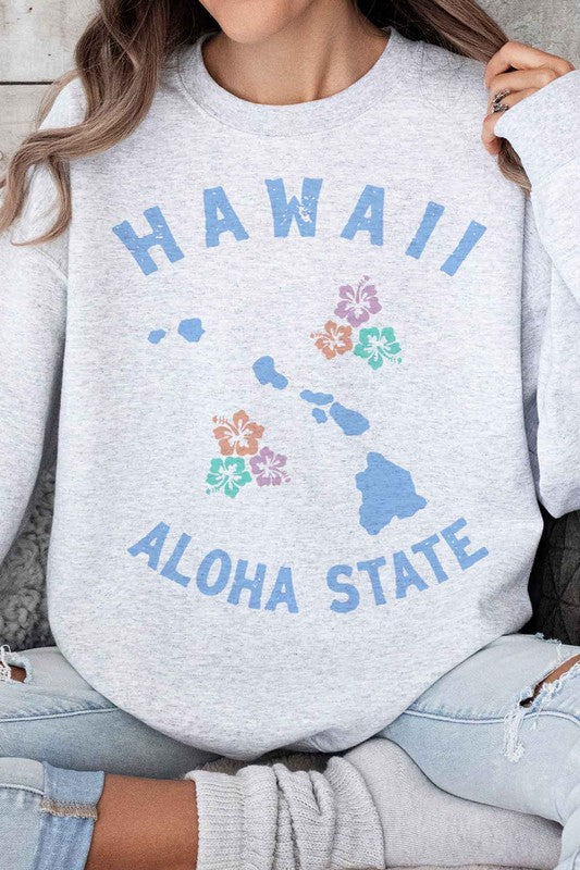 HAWAII ALOHA STATE OVERSIZED SWEATSHIRT