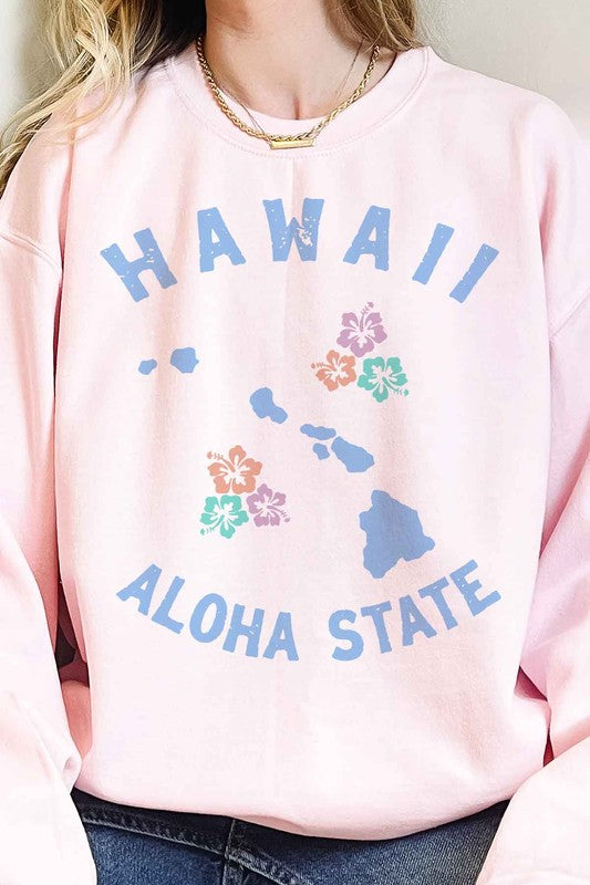 HAWAII ALOHA STATE OVERSIZED SWEATSHIRT