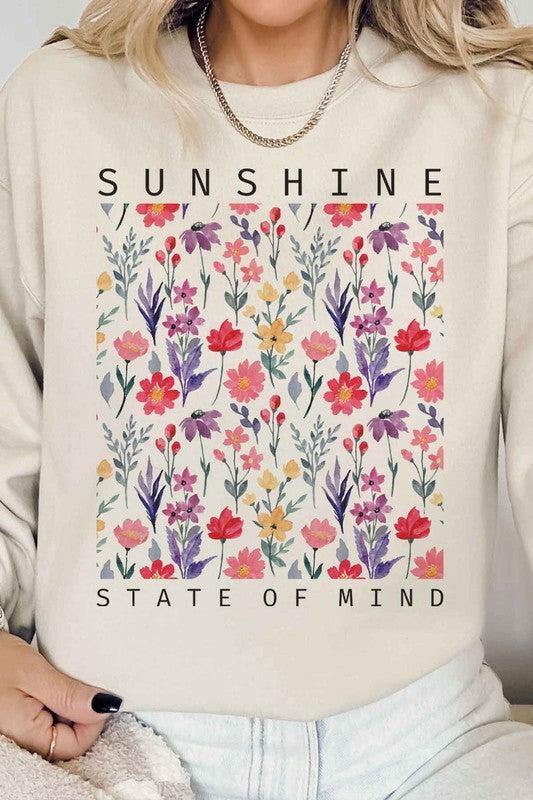 SUNSHINE STATE OF MIND FLORAL GRAPHIC SWEATSHIRT