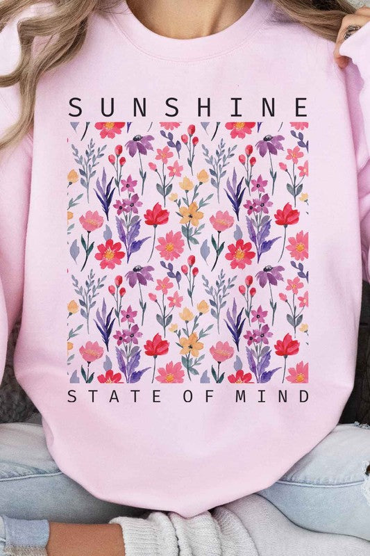 SUNSHINE STATE OF MIND FLORAL GRAPHIC SWEATSHIRT