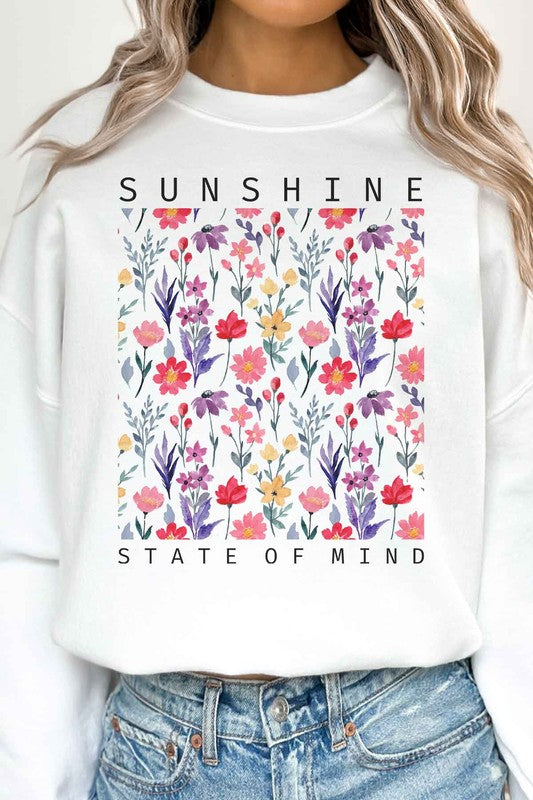 SUNSHINE STATE OF MIND FLORAL OVERSIZED SWEATSHIRT