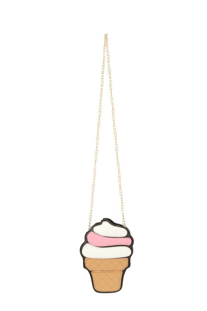 Multi Colored Ice Cream Shape Crossbody Bag