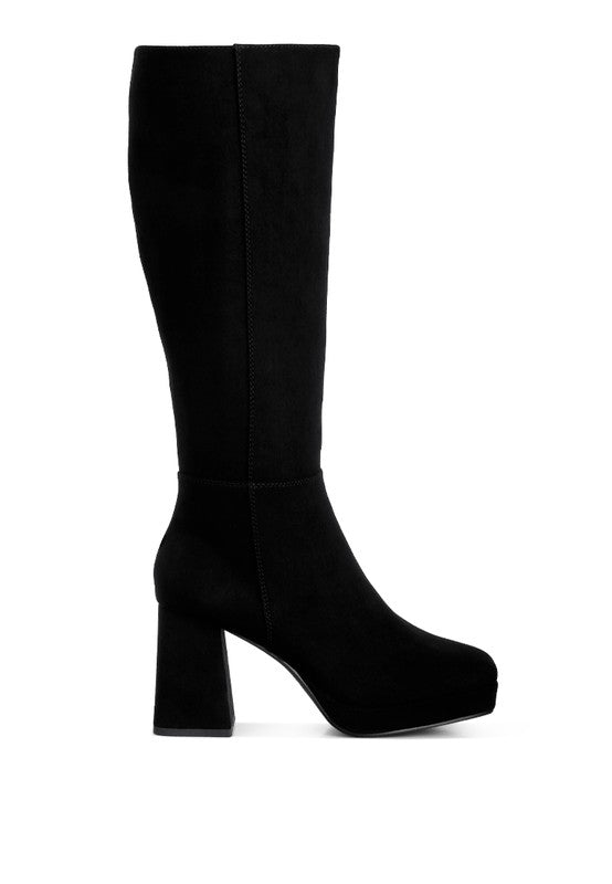 Ryo Calf-Length Micro Suede Boots