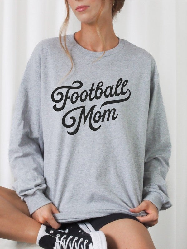 Football Mom Cozy Crewneck Sweatshirt