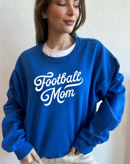 Football Mom Cozy Crewneck Sweatshirt