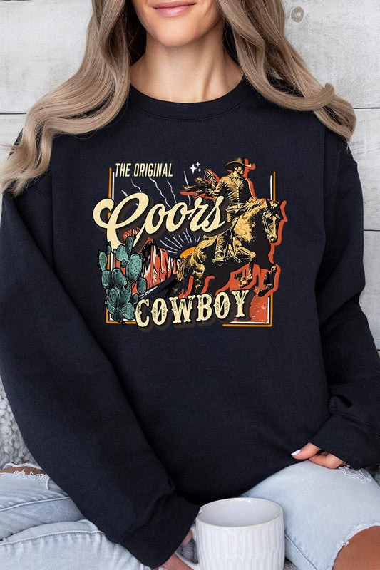 Coors Cowboy Graphic Fleece Sweatshirts