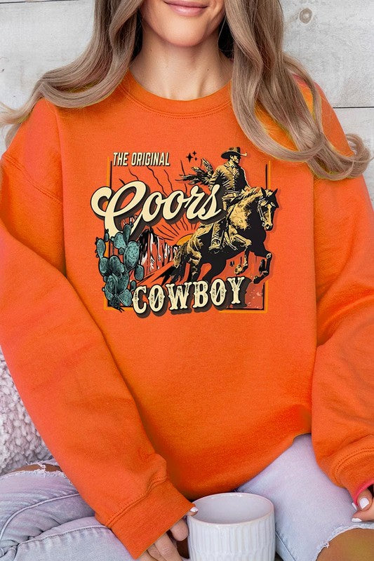 Coors Cowboy Graphic Fleece Sweatshirts