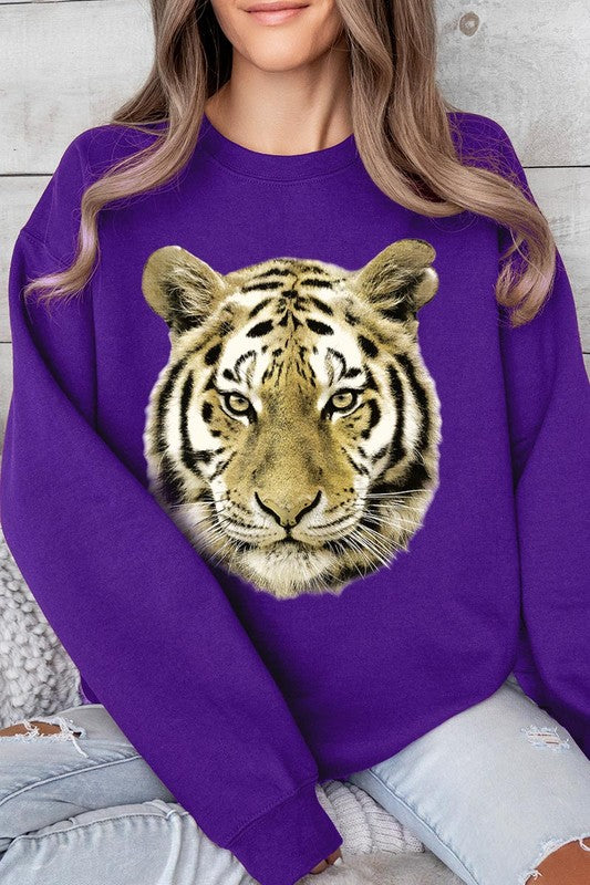 Tiger Graphic Fleece Sweatshirts