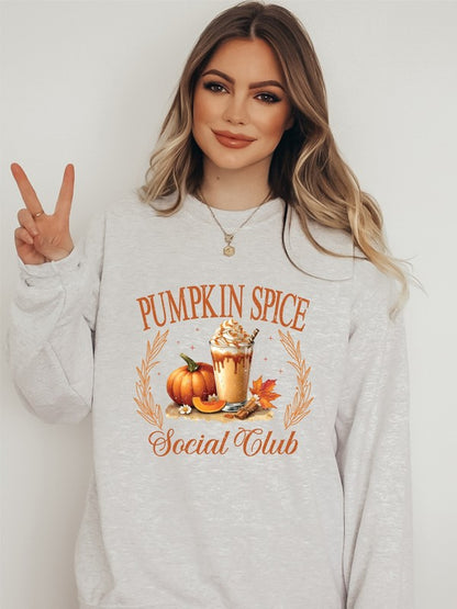 Pumpkin Spice Social Club Crew Neck Sweatshirt