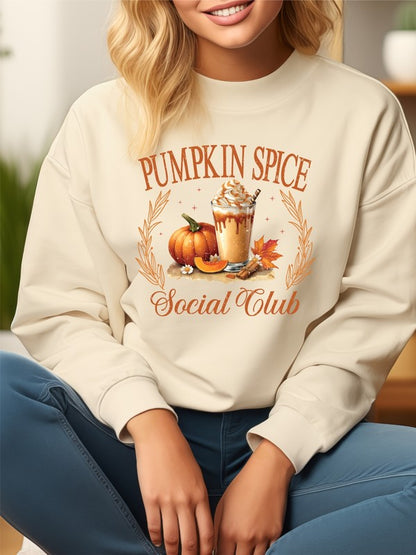 Pumpkin Spice Social Club Crew Neck Sweatshirt