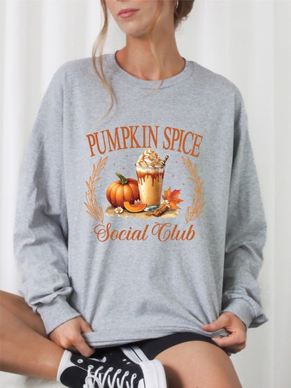 Pumpkin Spice Social Club Crew Neck Sweatshirt