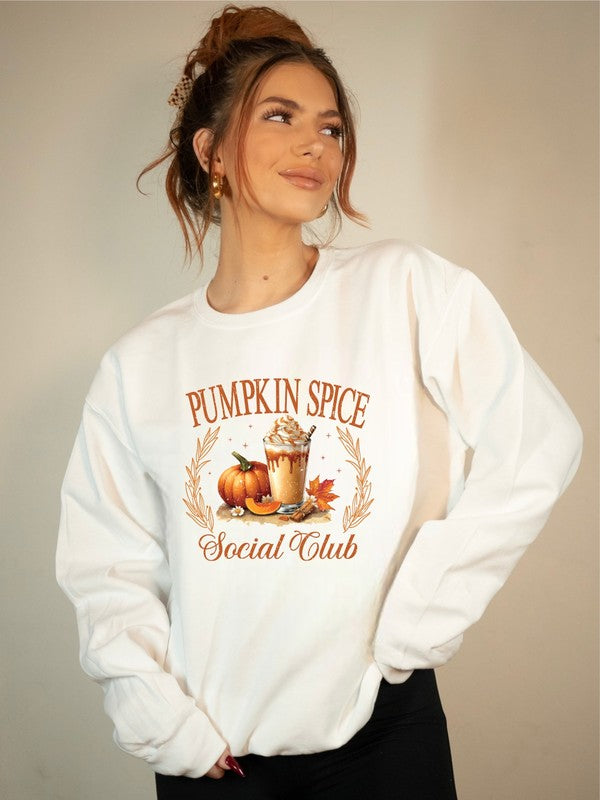 Pumpkin Spice Social Club Crew Neck Sweatshirt