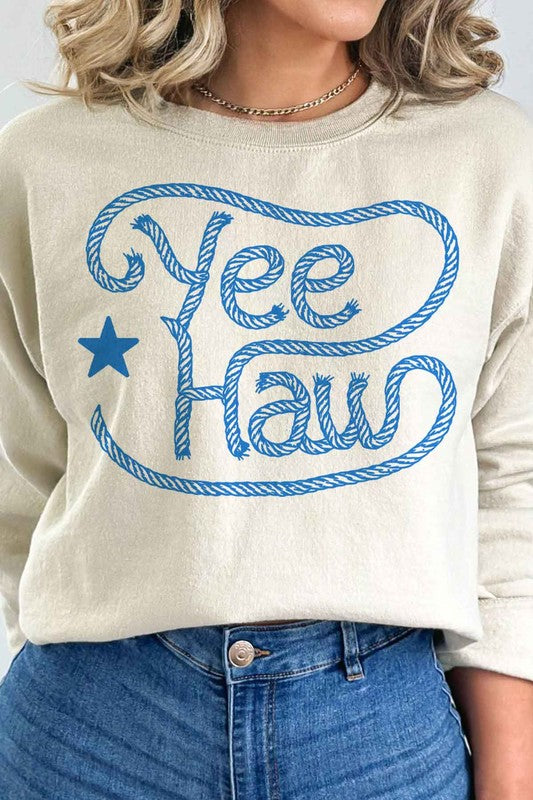 YEE HAW WESTERN COUNTRY GRAPHIC SWEATSHIRT