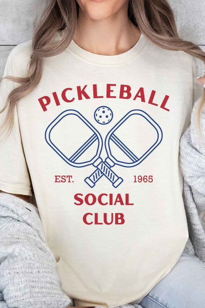 PICKLEBALL SOCIAL CLUB OVERSIZED GRAPHIC TEE