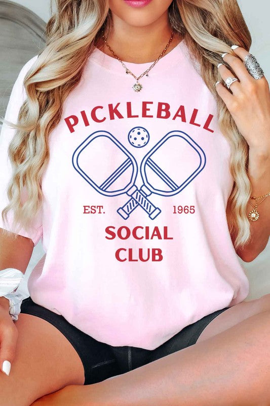 PICKLEBALL SOCIAL CLUB OVERSIZED GRAPHIC TEE