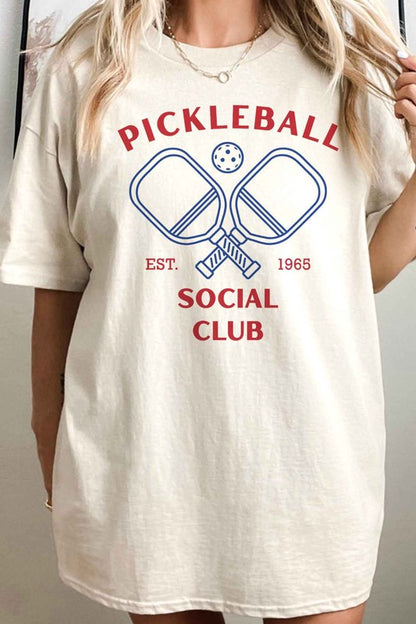 PICKLEBALL SOCIAL CLUB OVERSIZED GRAPHIC TEE