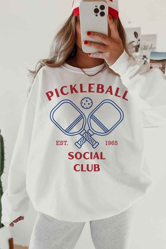 PICKLEBALL SOCIAL CLUB OVERSIZED SWEATSHIRT