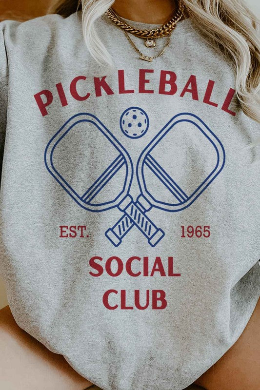 PICKLEBALL SOCIAL CLUB OVERSIZED SWEATSHIRT