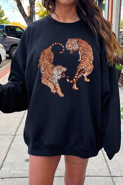 Tigers Graphic Fleece Sweatshirts