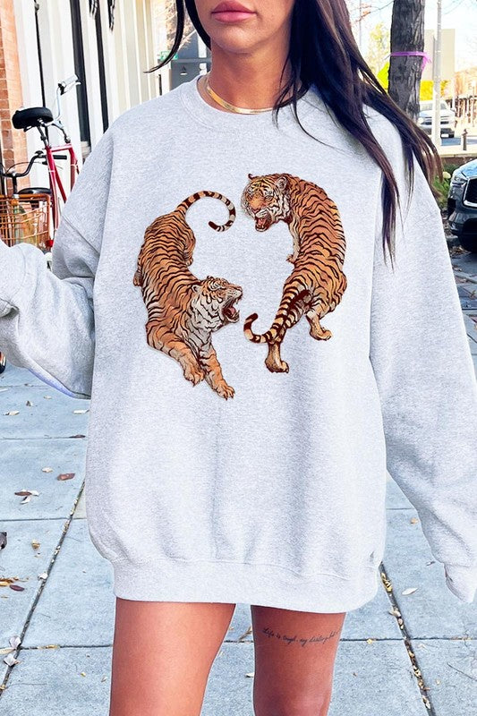 Tigers Graphic Fleece Sweatshirts