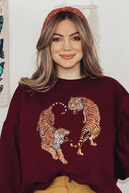 Tigers Graphic Fleece Sweatshirts