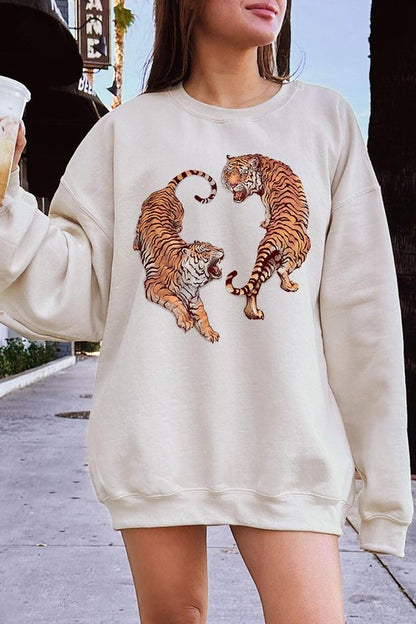 Tigers Graphic Fleece Sweatshirts