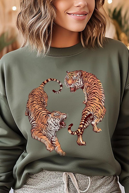 Tigers Graphic Fleece Sweatshirts