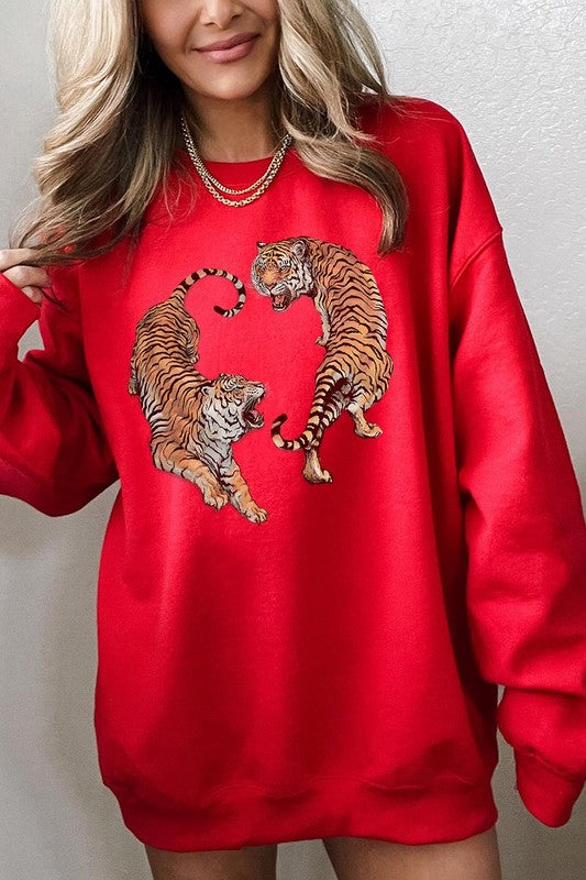 Tigers Graphic Fleece Sweatshirts