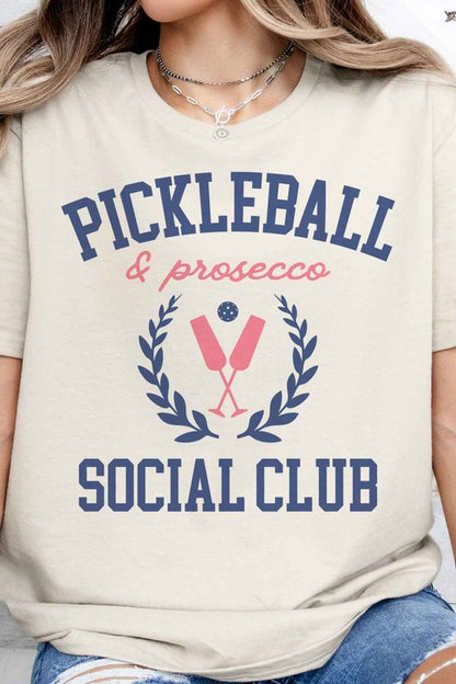 PICKLEBALL AND PROSECCO GRAPHIC TEE