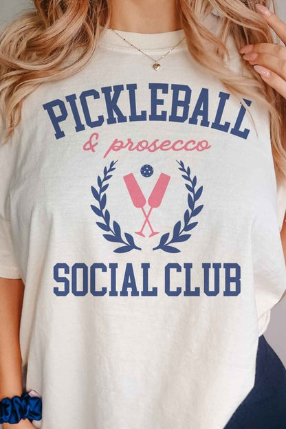 PICKLEBALL AND PROSECCO GRAPHIC TEE