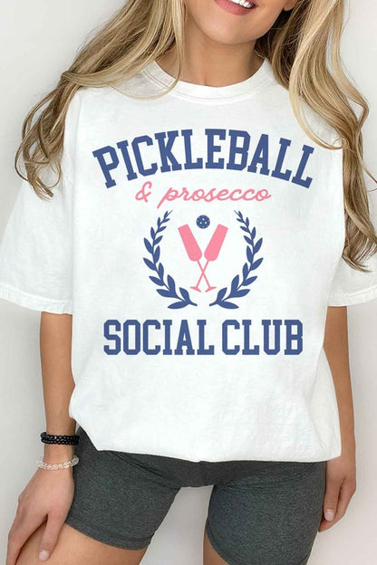 PICKLEBALL AND PROSECCO GRAPHIC TEE