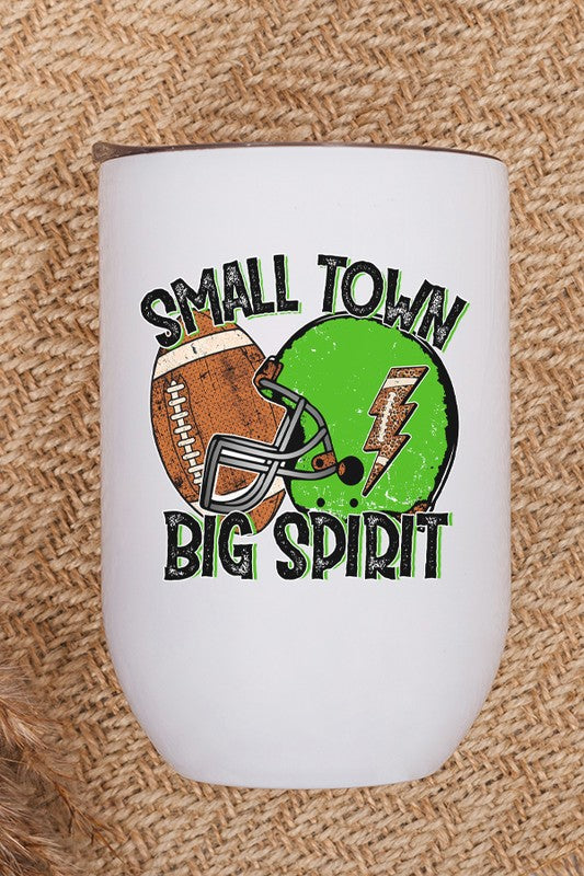 Game Day Green Helmet Big Spirit Wine Cup