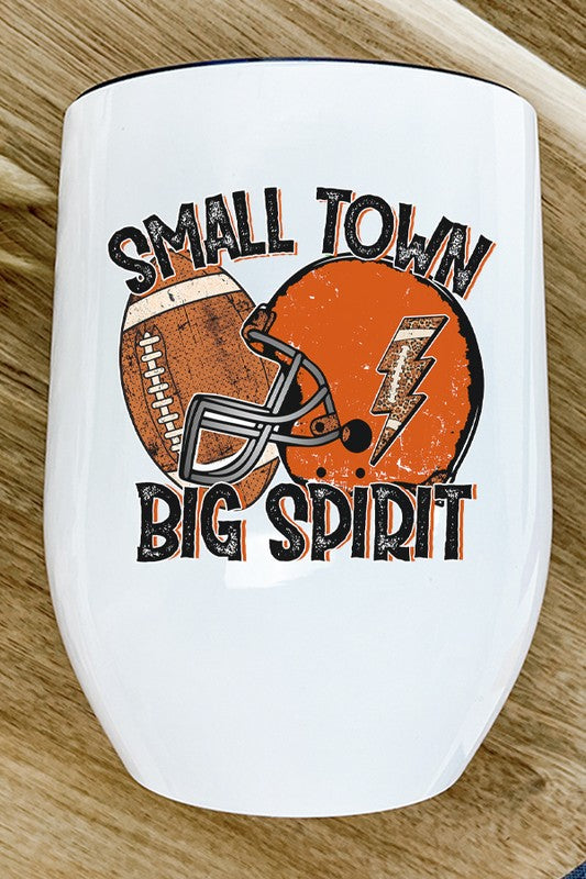 Game Day Orange Helmet Big Spirit Wine Cup