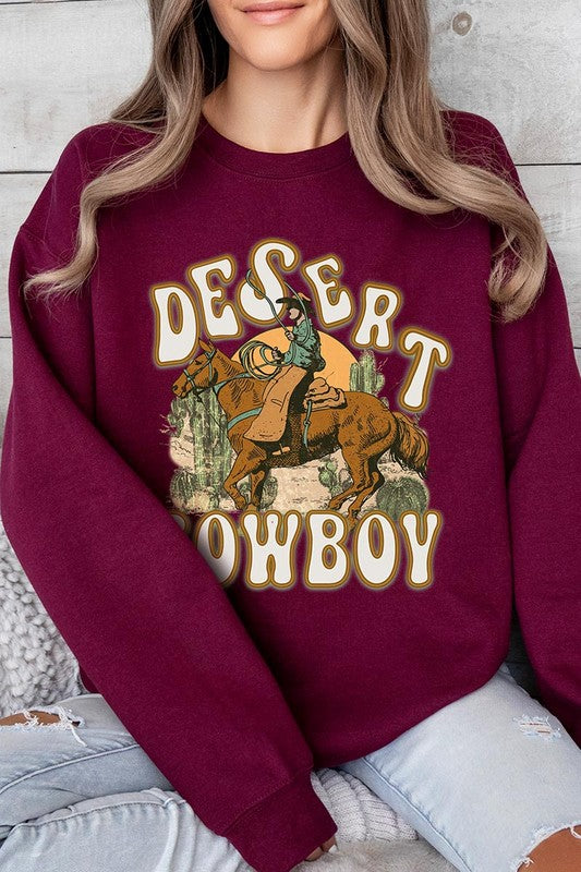 Desert Cowboy Graphic Fleece Sweatshirts