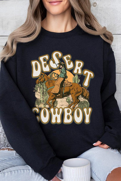 Desert Cowboy Graphic Fleece Sweatshirts