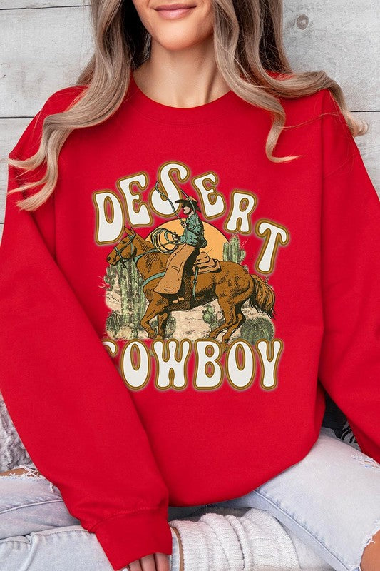 Desert Cowboy Graphic Fleece Sweatshirts