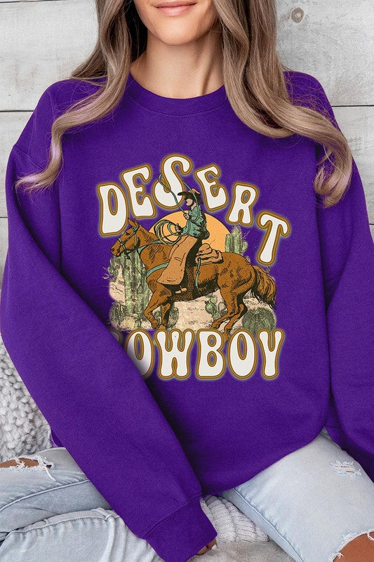 Desert Cowboy Graphic Fleece Sweatshirts