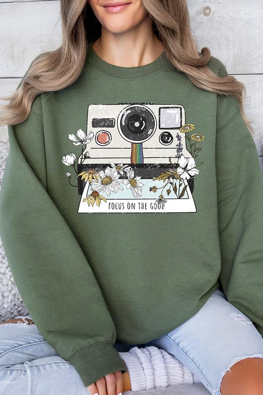 Focus On The Good Graphic Fleece Sweatshirts